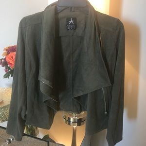 Green faux suede Jacket